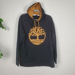 Timberland Mens Essential Tree Logo Hoodie Wheat Black XL